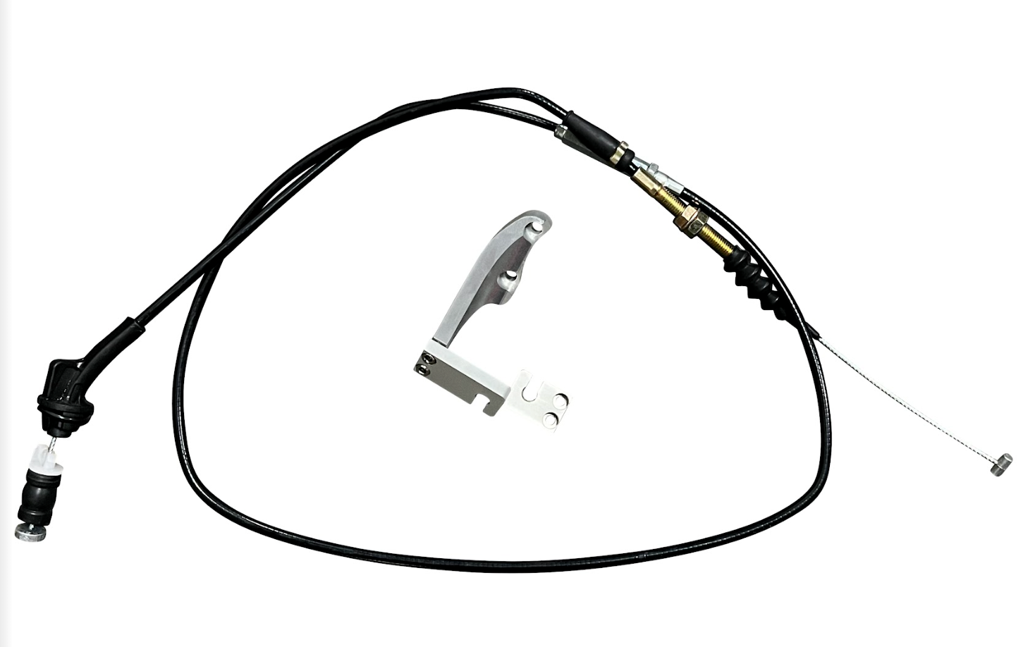 Jack Spania Racing K20 K24 K Series throttle body cable bracket for LHD RSX Type S engines, compatible with EG EK DC2 kits.