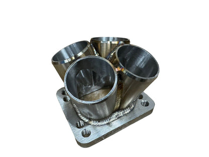 304 stainless steel 4-1 turbo merge collector with T3 T4 flange, TIG welded, 3mm thick engine part by JackSpania Racing