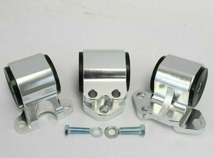 JackSpania Racing D Series engine mount kit for Honda Acura D16 D15 engines, featuring 3-bolt design for 92-95 Civic and DC2 models