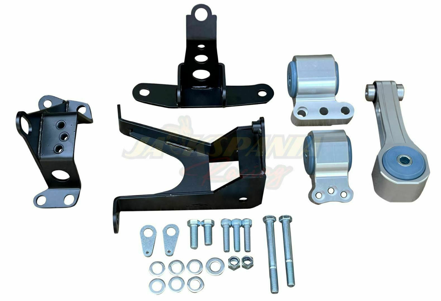 Jack Spania Racing engine mount kit for Honda Civic FK8 1.5T, includes replacement motor mounts for Si and EX models with 6-speed manual