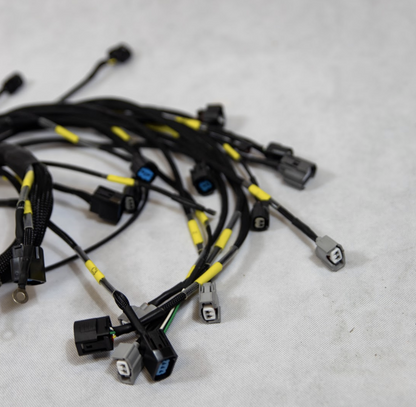Honda Acura K20 K24 K-Series engine harness by Jack Spania Racing for K-Swap RSX Civic Si EP3 engine installation.