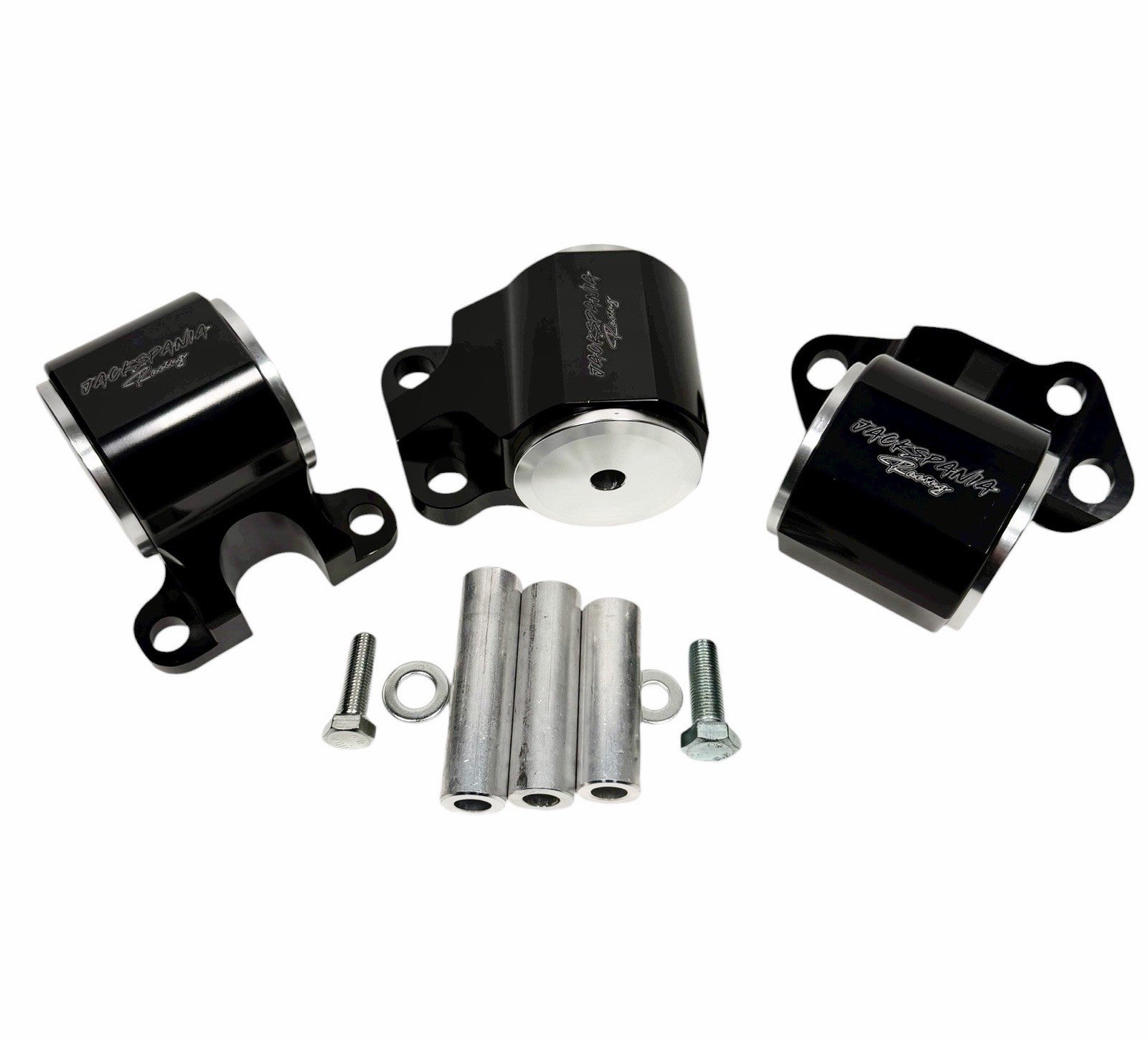 JackSpania Racing B D Series solid engine mount for Honda Acura EG 92-95 Civic and Integra DC2, showing the durable metal construction.