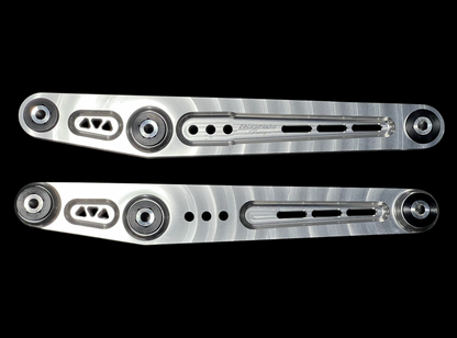 Jack Spania Racing billet AWD lower control arms for Honda Civic EK Type R Si hatchback, suspension parts in black with mounting holes