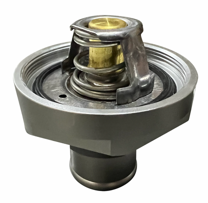 Jack Spania Racing 1.25-inch billet in-line thermostat for universal coolant radiator hoses, engine parts for cooling system.