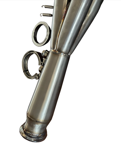 Jack Spania Racing K Series K20 K24 megaphone pipe exhaust, 3-inch 4-1 Tri-Y design for EK and EG Honda models