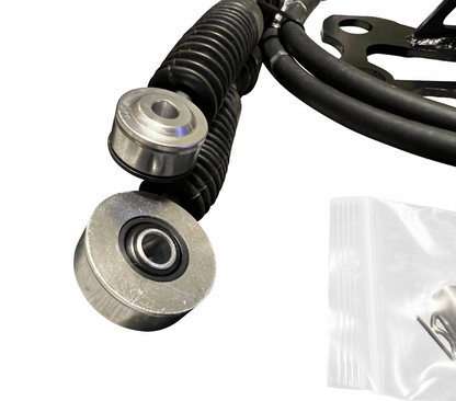 OEM K20z3 shift cable bracket for 8th Gen Honda Civic, features transmission parts from Jack Spania Racing in a detailed image.
