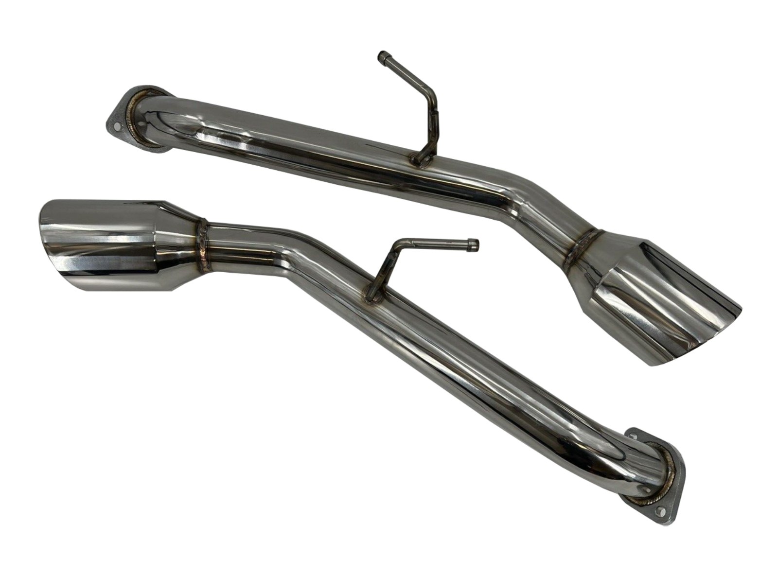Jack Spania Racing axle-back exhaust muffler for Infiniti Q50 2014+ with dual tips, aftermarket exhaust parts for improved performance.