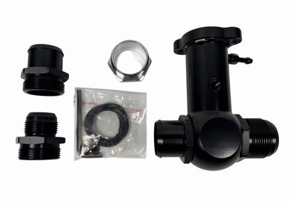 JackSpania Racing billet 1/8 NPT ports universal 16AN -20AN raised inline filler neck cap, CNC machined engine part.
