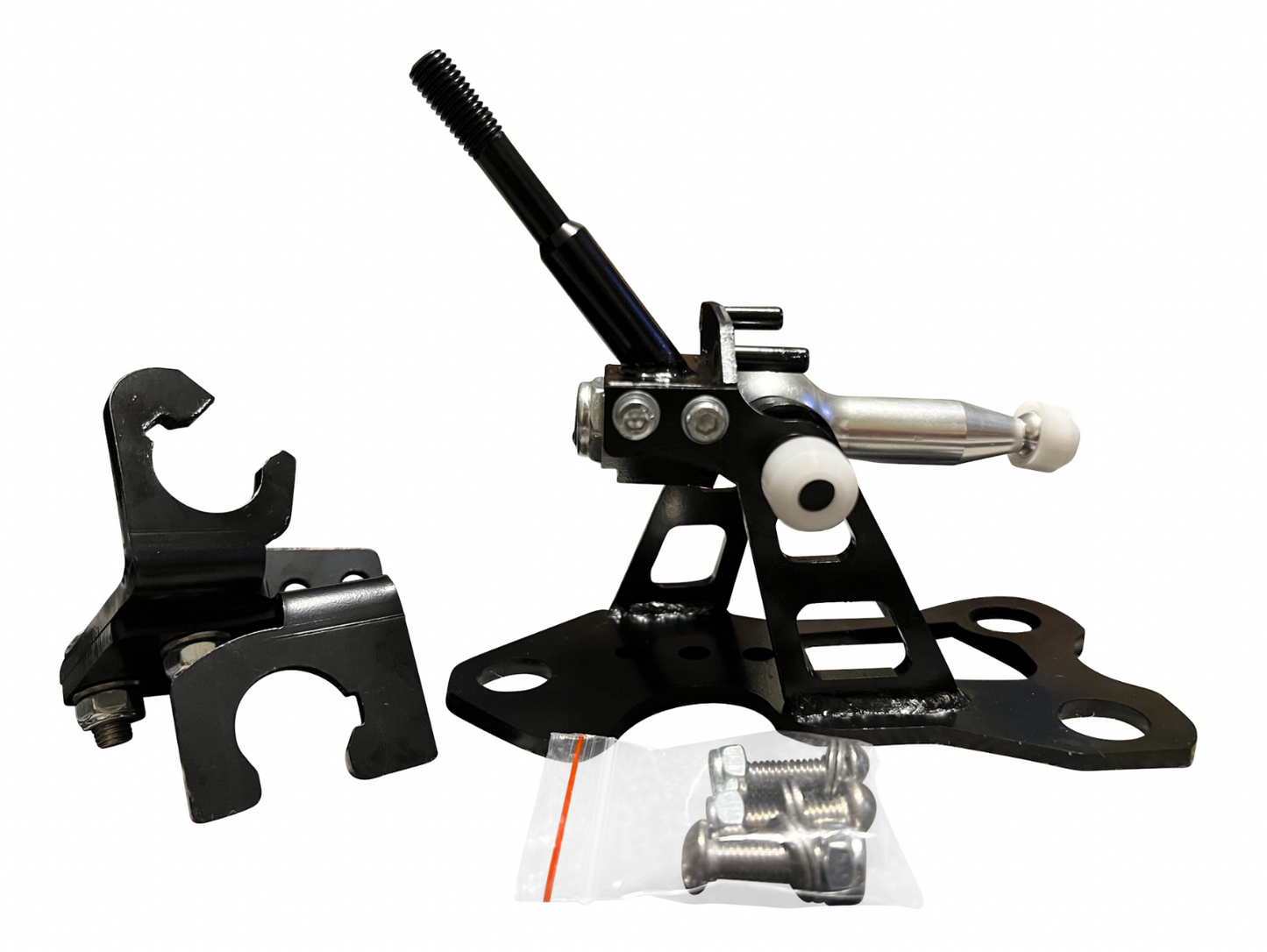 Jack Spania Racing K20z3 shift cable bracket for 8th gen Honda Civic 2006 transmission parts, OEM replacement component.