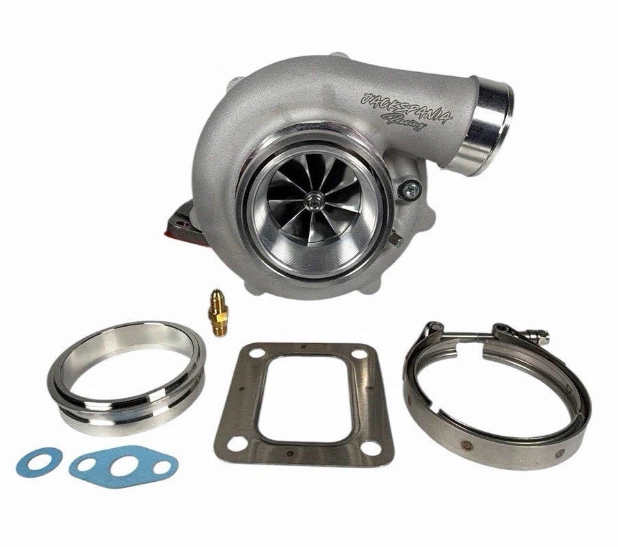 JackSpania Racing G Series G35-900 Billet Wheel Turbo with .82 A/R T3/T4 6262G turbine housing and T51R modification on engine parts