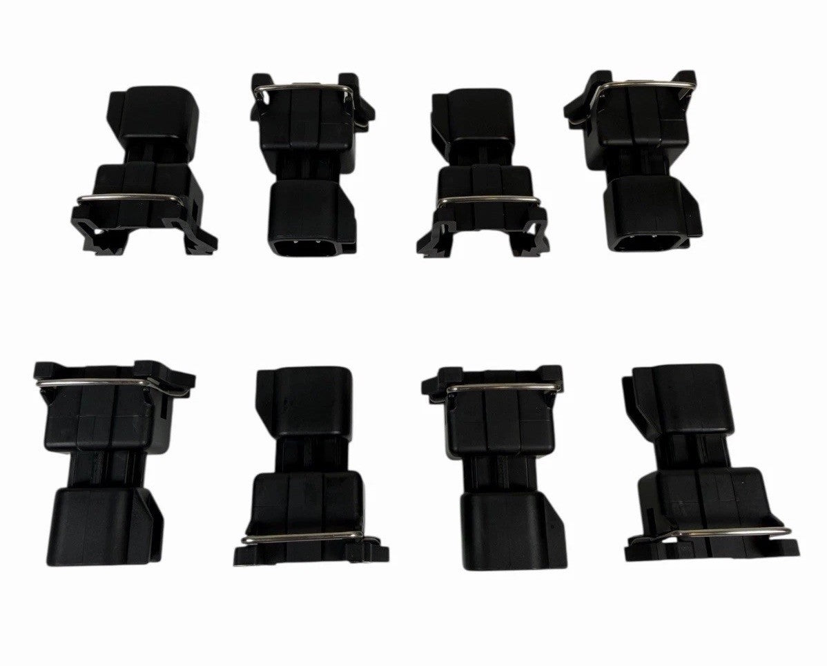 JackSpania Racing EV6 to EV1 fuel injector adapter harness with quick connectors for LS and LT engines, engine parts for performance upgrades.