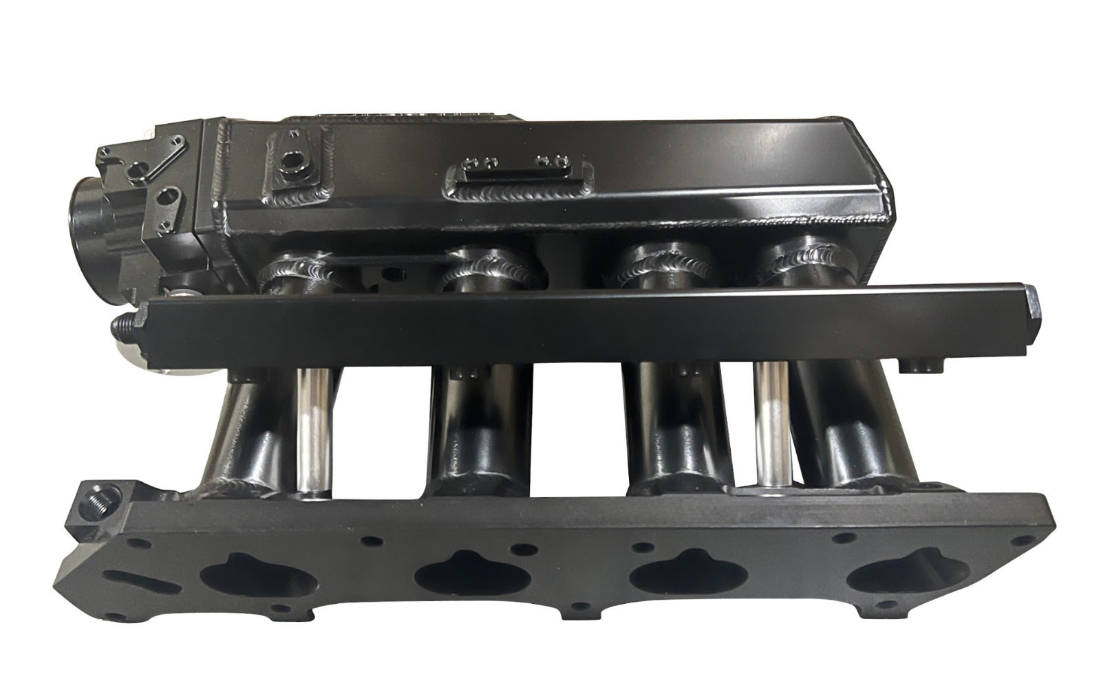 Jack Spania Racing K Series sheet metal intake manifold for K20Z3, K24, K Swap, EG, EK engine applications, shown in the image.