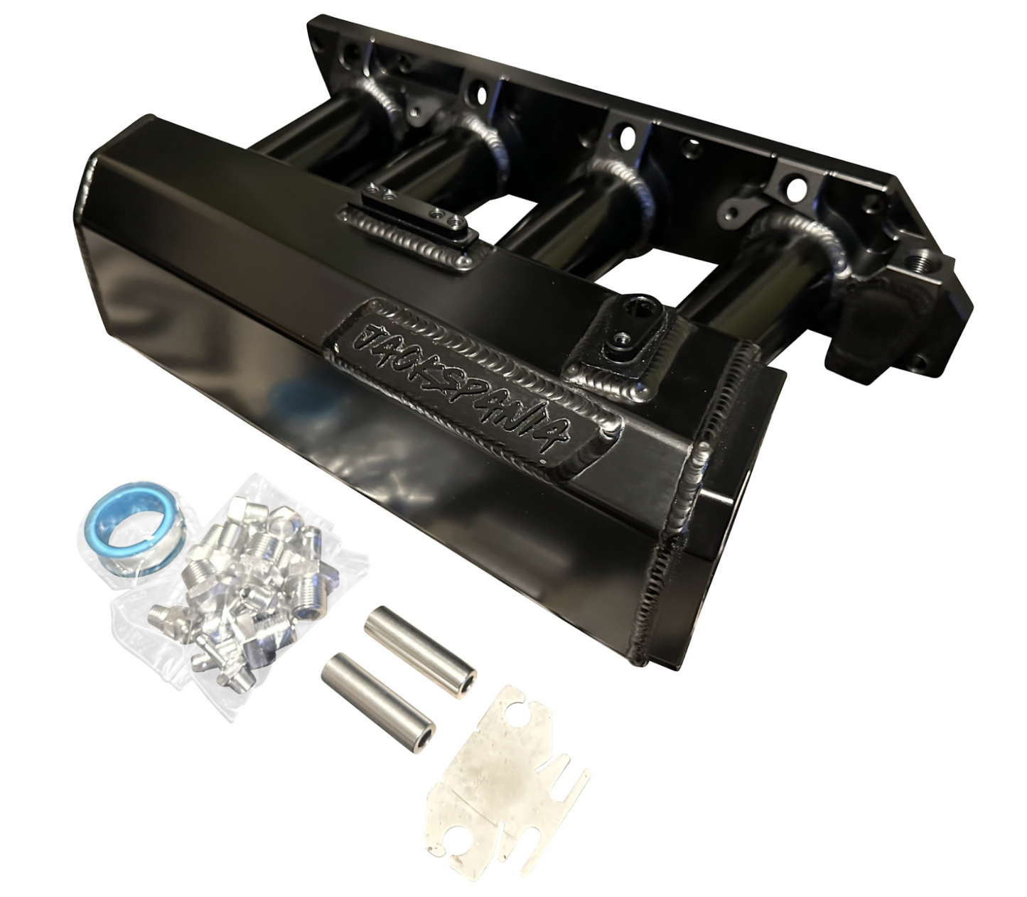 Jack Spania Racing K Series sheet metal intake manifold for K20Z3, K24, and K swap engines, shown in the image.