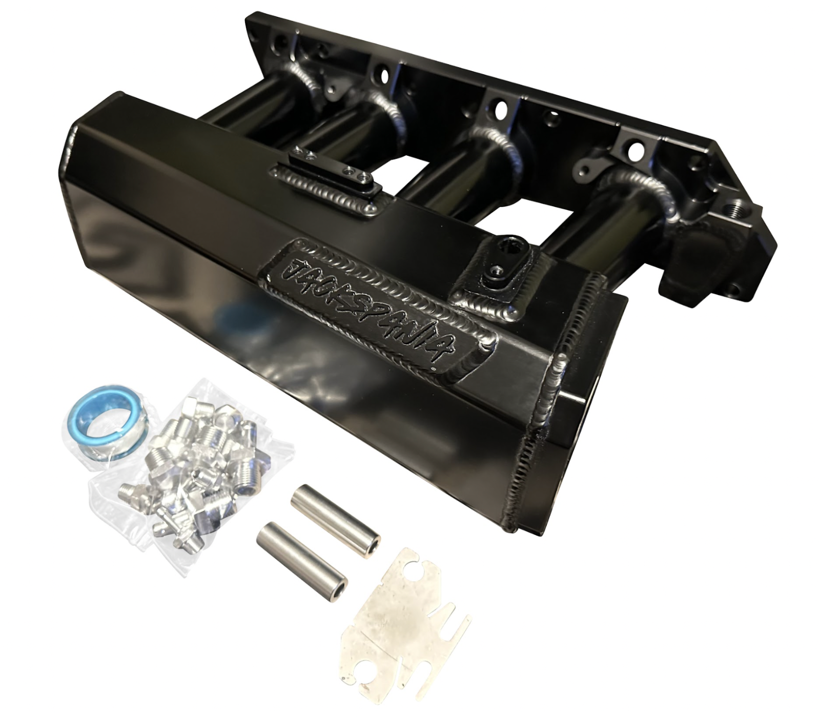 Jack Spania Racing K Series sheet metal intake manifold for K20Z3, K24, and K swap engines, shown in the image.