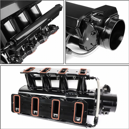 92mm LS Intake Manifold Throttle Body fabricated sheet metal for LS1, LS2, LS6, LSX engines by Jack Spania Racing.