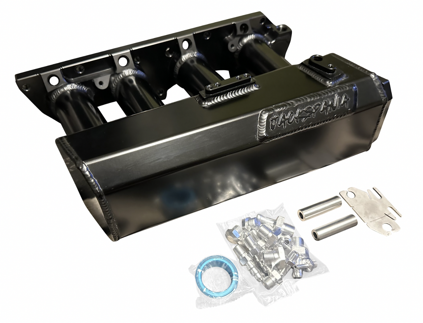 Jack Spania Racing K Series Sheet Metal Intake Manifold for K20Z3 and K24 engines on EG and EK Honda models.