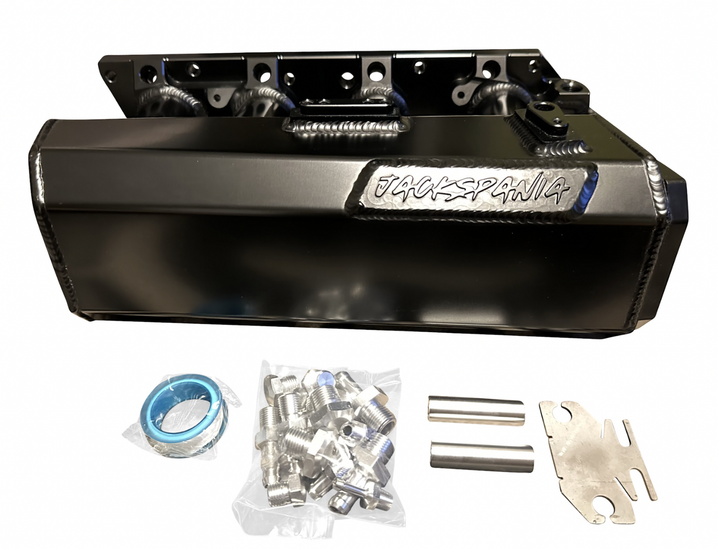 Jack Spania Racing K Series sheet metal intake manifold for K20Z3 and K24 engines, compatible with K swap EG and EK Honda models.