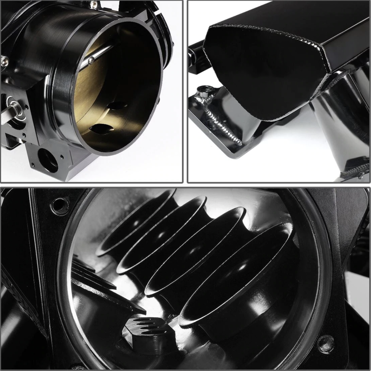 92mm LS engine intake manifold throttle body, fabricated sheet metal, by Jack Spania Racing for LS1, LS2, LS6, LSX engine parts.