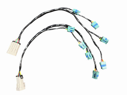 JackSpania Racing ignition coil relocation wiring harness set for GM LS2, LS3, LS7, LS9 engines with Delphi coils, detailed wiring connectors