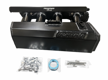 Jack Spania Racing K Series sheet metal intake manifold for K20Z3, K24, and K swap engines on EG and EK Honda models.