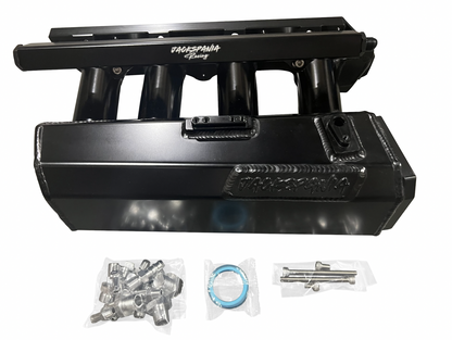 Jack Spania Racing K Series sheet metal intake manifold for K20Z3 and K24 engines, engine parts for K swap EG and EK models.