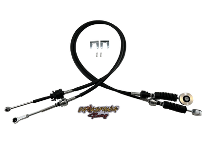 JackSpania Racing RSX shifter cables and linkage for K20 K24 K-series engines, compatible with EG and EK Honda K-series swaps.