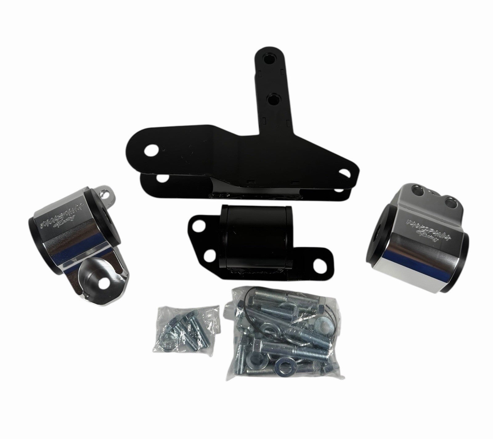 JackSpania Racing B Series AWD engine motor mount with 3 bolt for Honda Civic EG, Integra DC, and Del Sol, made of durable 75A material.