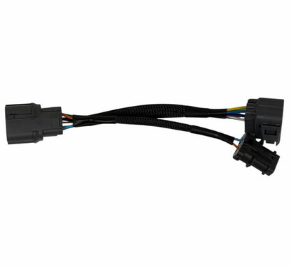 JackSpania Racing JDM plug-and-play distributor harness for Honda Acura, OBD2 to OBD1 jumper with 10-pin engine connector.