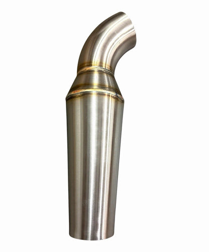 JackSpania Racing 2.5" and 3.0" stainless steel custom megaphone reverse cone pipe exit for exhaust systems.
