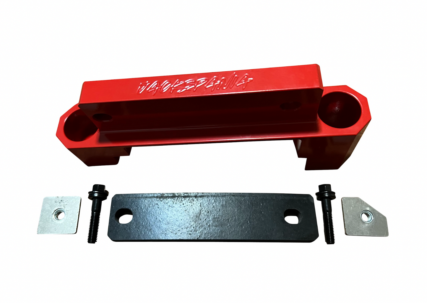Red Billet Rear Differential Brace for Hellcat SRT Scat 392 Redeye by Jack Spania Racing, designed for transmission support.