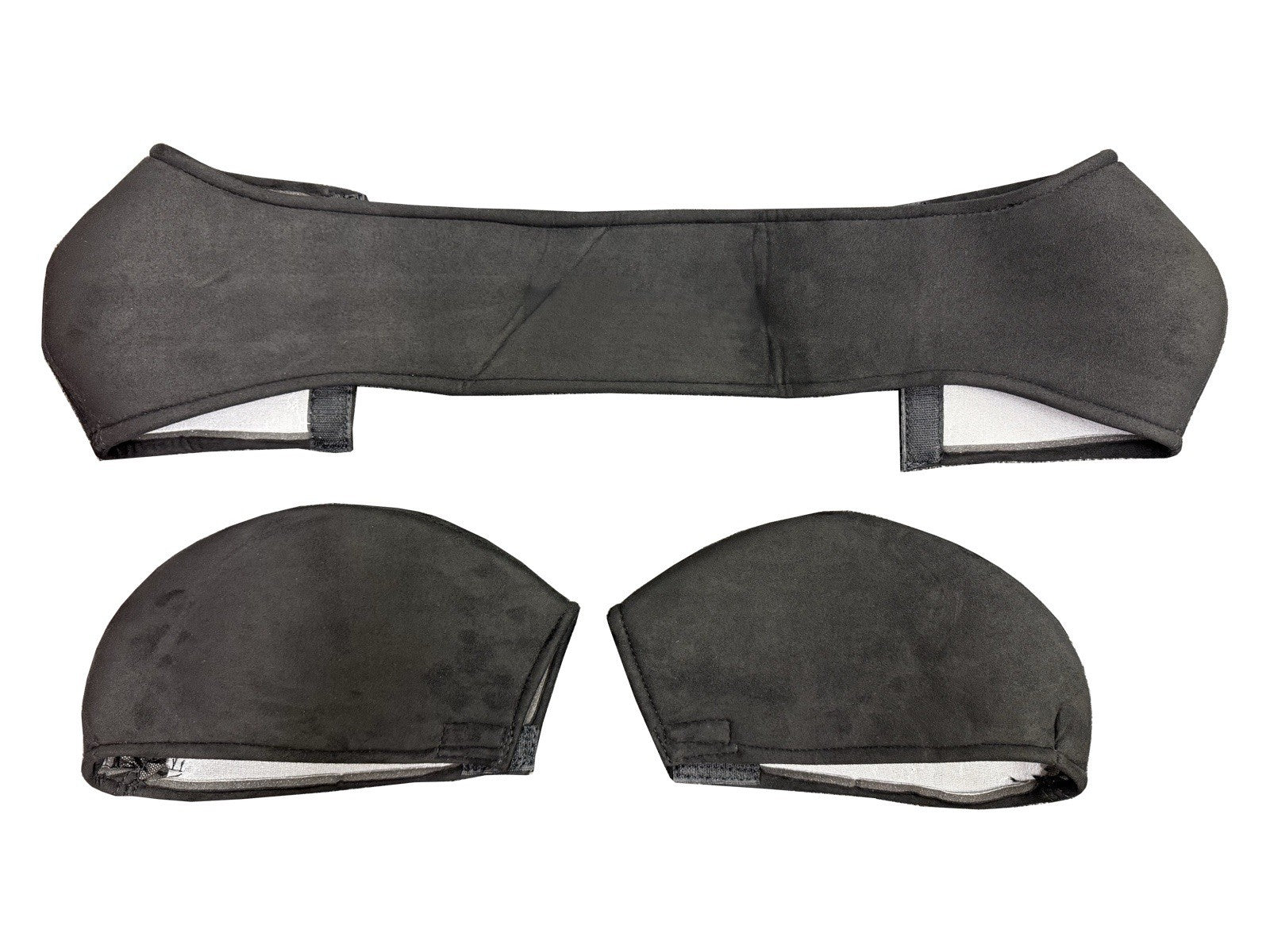 Pair of JackSpania Racing suede seat protectors for Recaro SR3 and SR4 semi-bucket seats, interior car seat accessories.