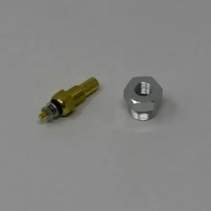 Jack Spania Racing K-Series coolant temperature sensor adapter for Honda and Acura K20 and K24 engines, 3/8 inch.