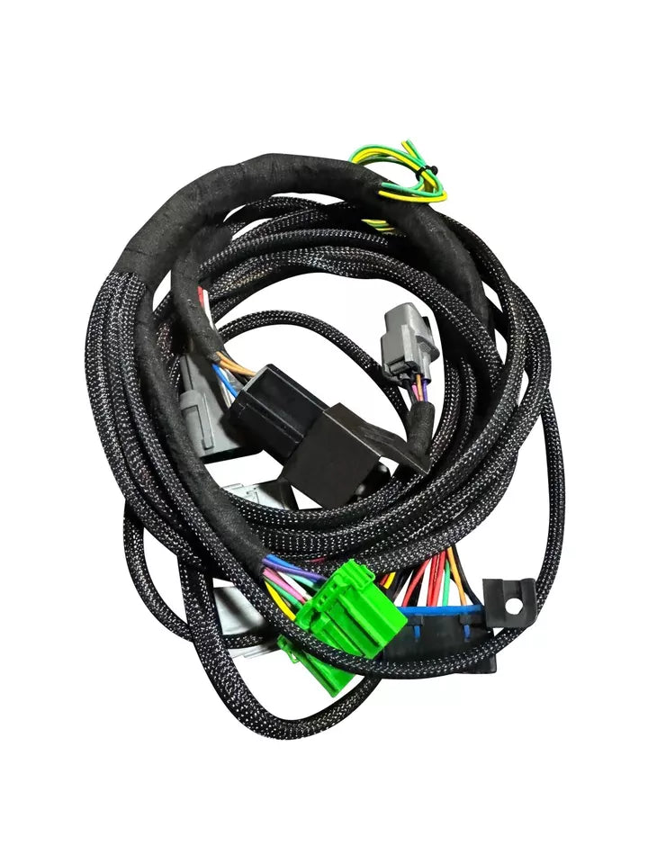 Honda 96-98 Civic K Swap wiring conversion harness for K Series engines, by Jack Spania Racing, showing the detailed electrical connectors.
